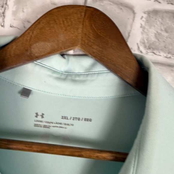 Under Armour x La Paloma GC Mint Green Loose Fit Golf Polo Mens 2XL Stretch - Picture 4 of 8